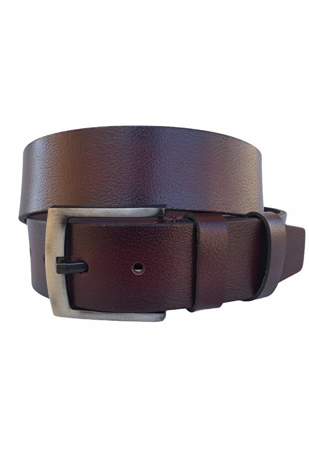 Hakiki Deri Bordo Kot Kemeri 4.5 Cm=dk-0034 - 1