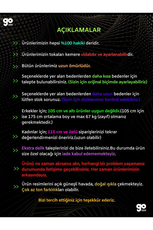 Hakiki Deri Yeşil Kemer 4 Cm=dk-0088 - 6