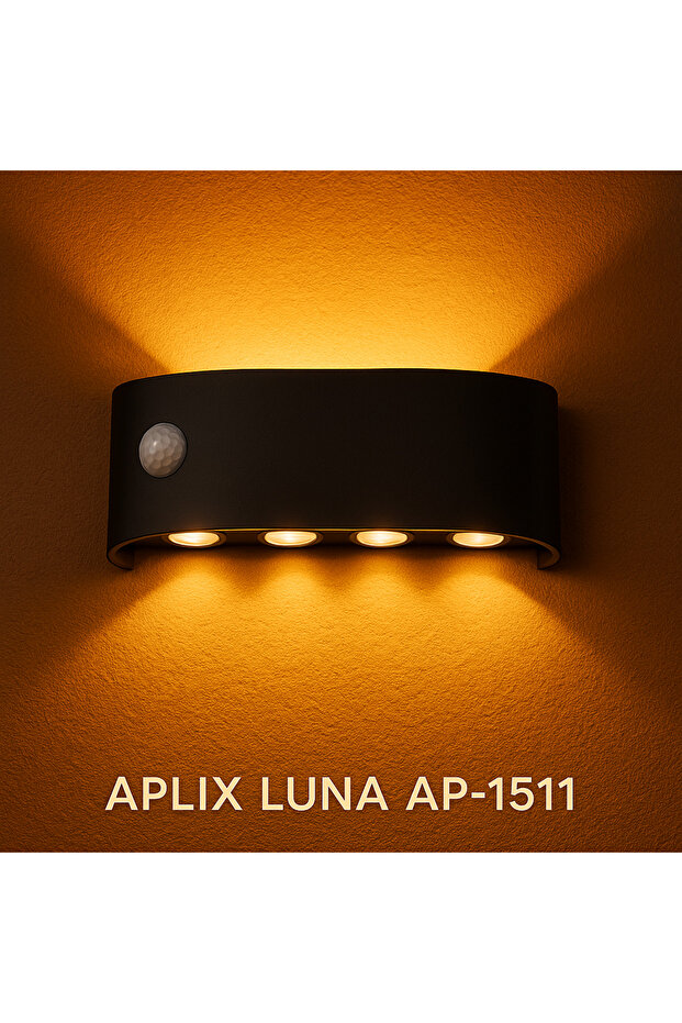 🌙 LUNA AP-1511 – Sensörlü Dış Mekân LED Duvar Apliği - 1