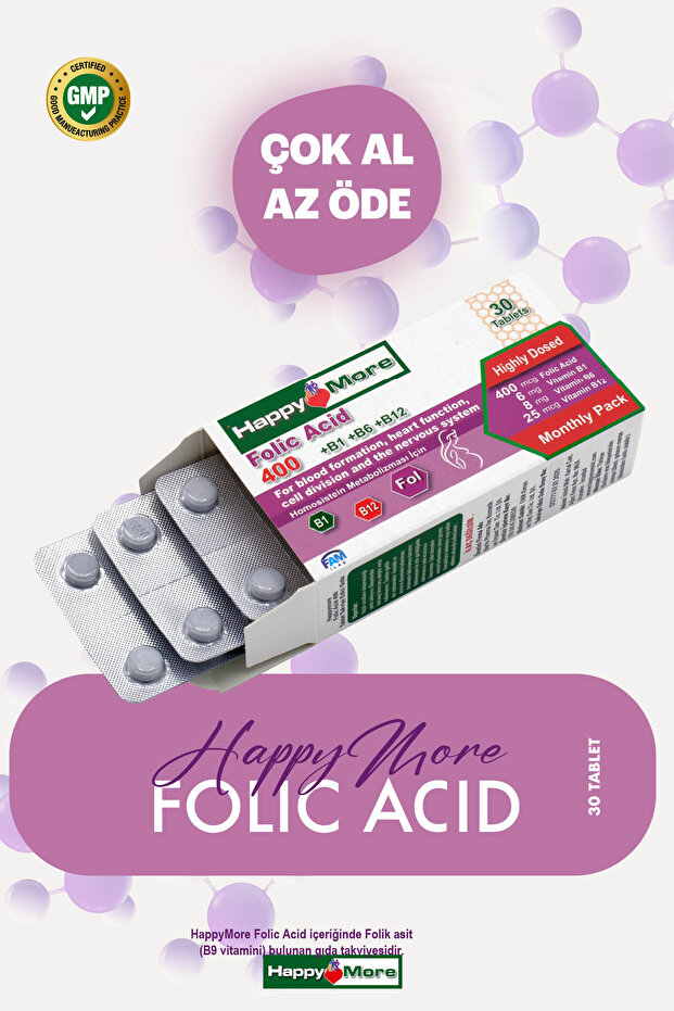 Group B Folic Acid Supplementing Food Containing Vitamins 30 Tablets