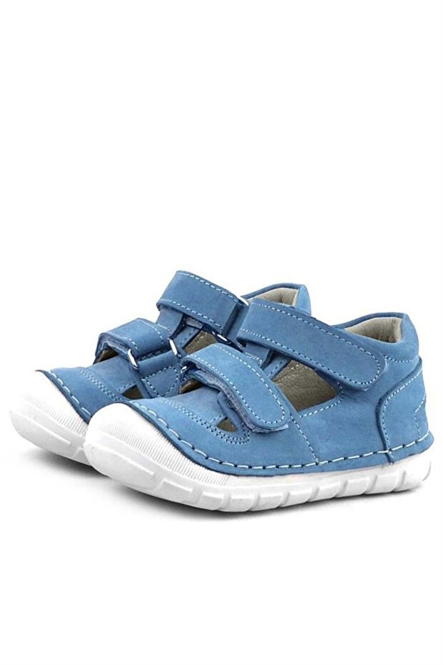 حذاء روبي من الجلد الطبيعي باللون الأزرق للصيف من إيرست ستيب - 3