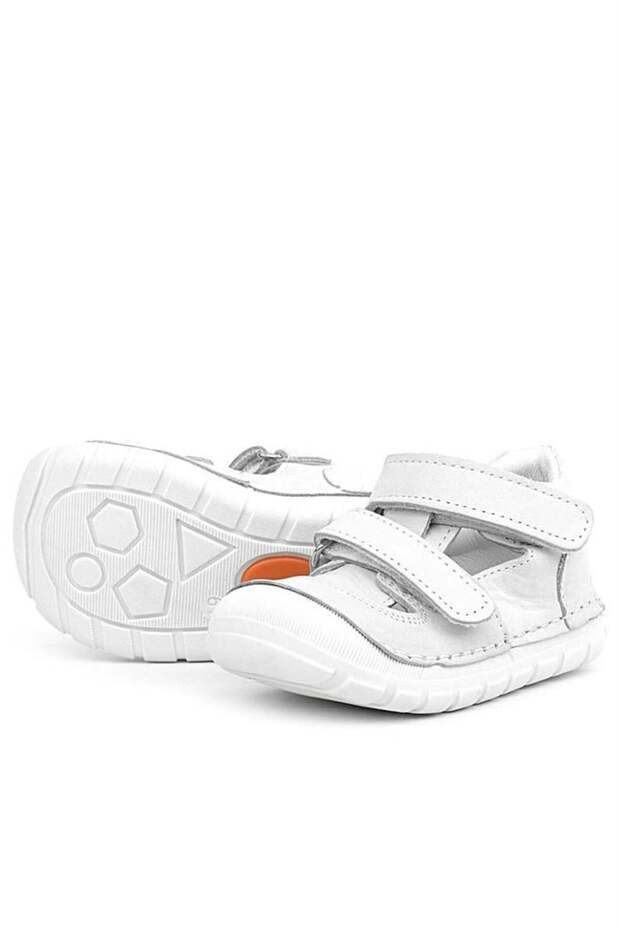 Ruby Genuine Leather White Summer First Step Shoes - 5