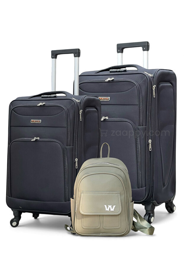 Soft Material 20 Inch(7-10kg) & 24 Inch(20-25kg) Luggage - Stylish Backpack Combo