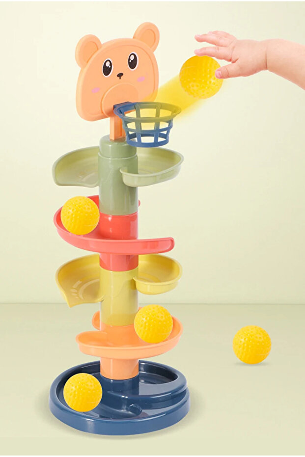 5 layers Montessori Toys Baby 0 12 24 36 Months Track Rolling Ball Push Pop Sliding Ball Early Educa - 4