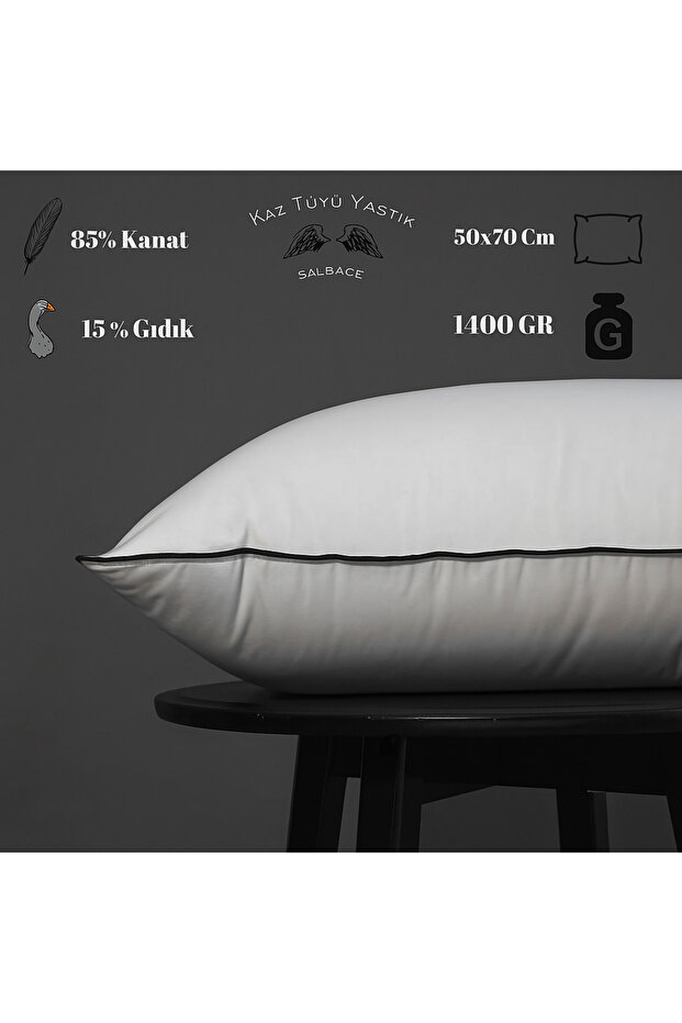 100% Goose down Filled Goose down Pillow 50X70 - 1400 Gr