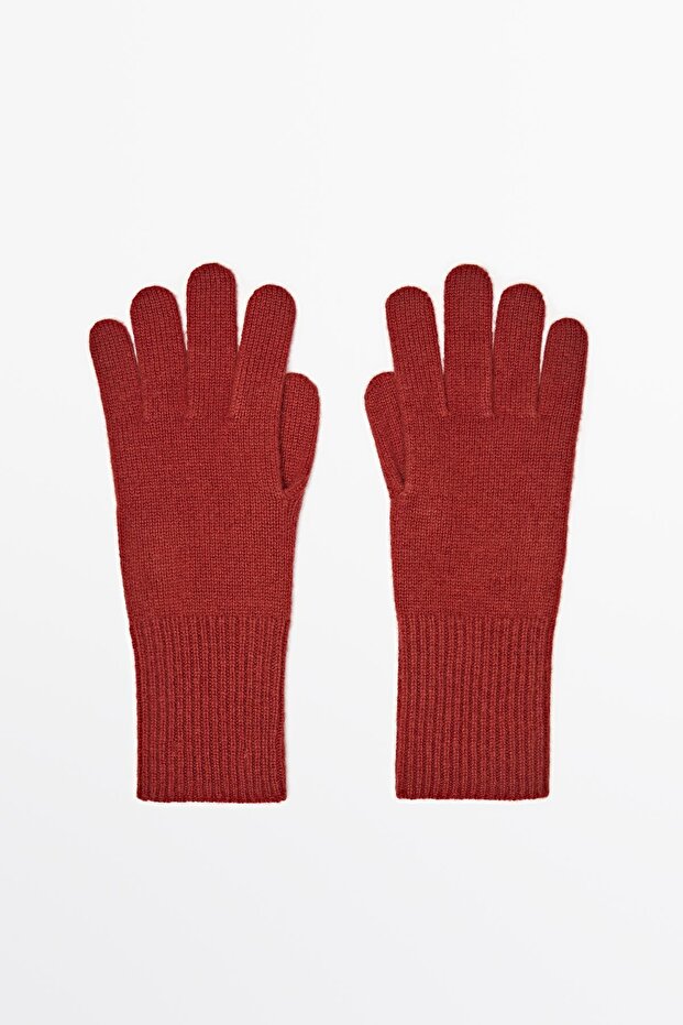 Yün karışımlı triko eldiven - 1