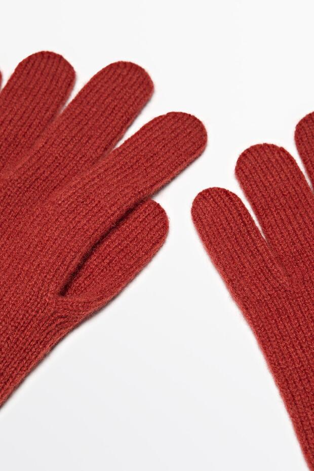 Yün karışımlı triko eldiven - 3