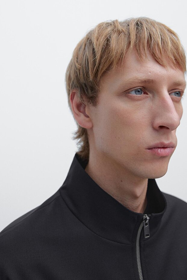 Çift kat yün karışımlı ceket - 4