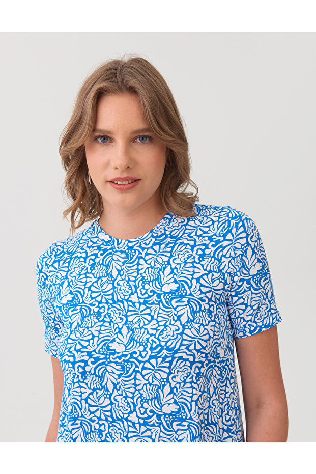 Kısa Kollu Mini Örme Elbise - 4