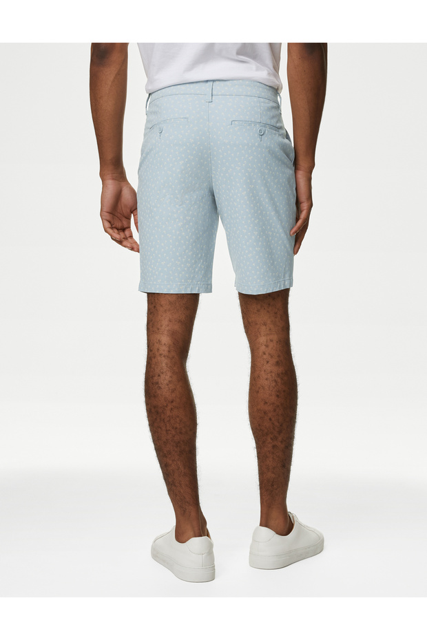 Palmiye Desenli Chino Şort - 5