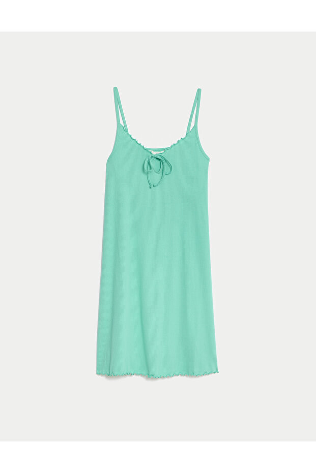 Pamuklu Askılı Gecelik - 4