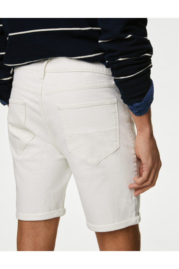 Regular Fit Denim Şort - 3