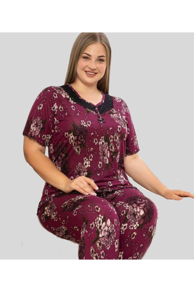 طقم البيجاما التركية (مجموعة )مقاسات كبيرة - 2