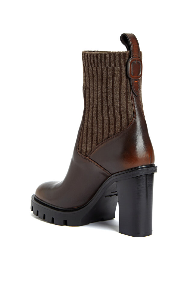 Alyson Çorap Formlu Kadın Deri Bot - 3