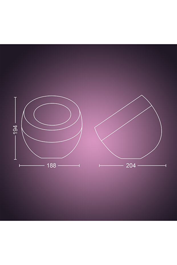 Hue Iris Gümüş Akıllı Masa Lambası - 6
