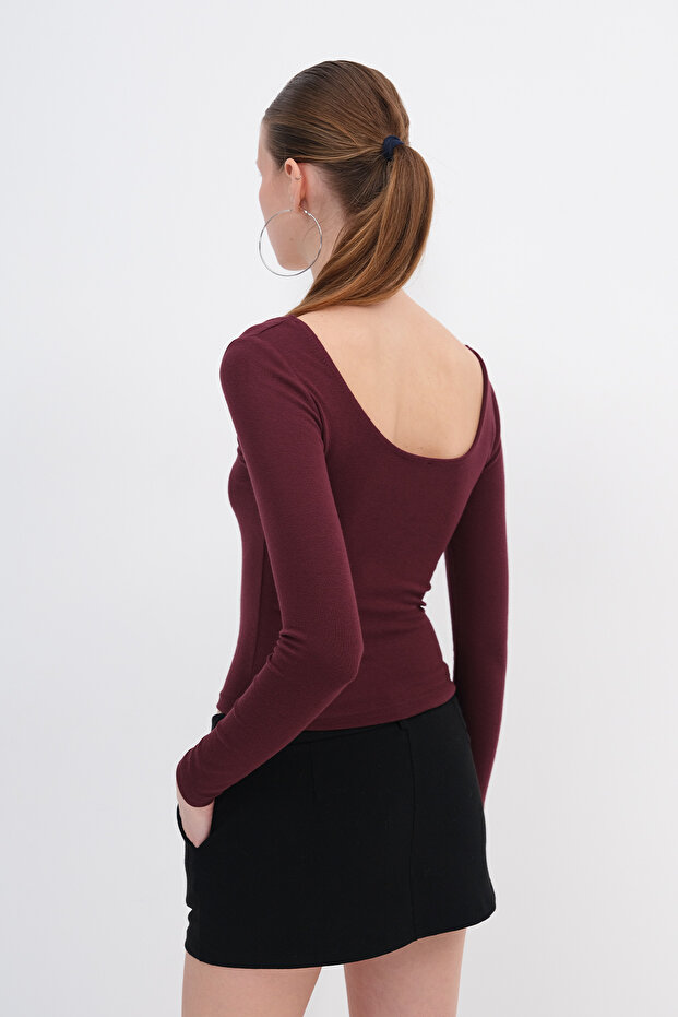 U Yaka Basic Modal Bluz B4410 - 6