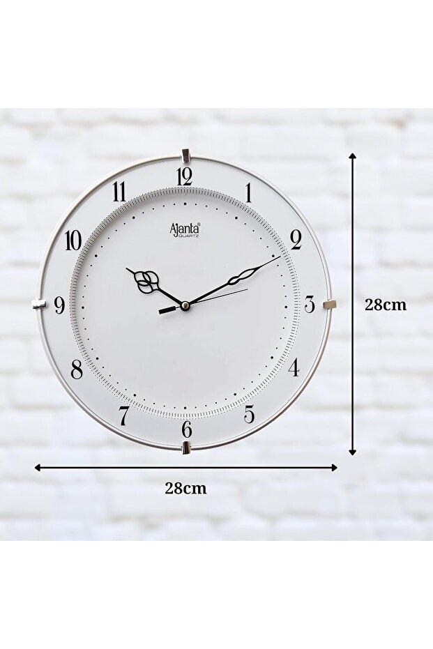 ساعة حائط 11 بوصة (بيضاء) - 2