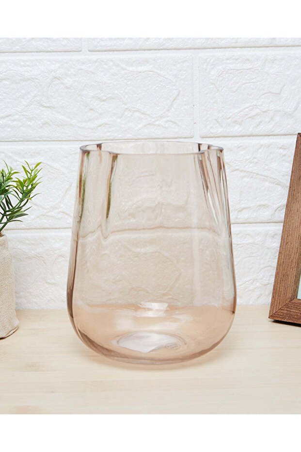 Brown Solid Glass Vase - 1