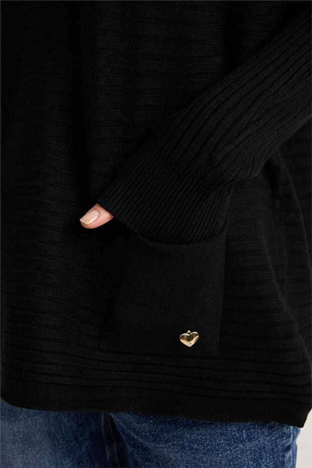 Fitilli Şerit Dokuma Triko - 4