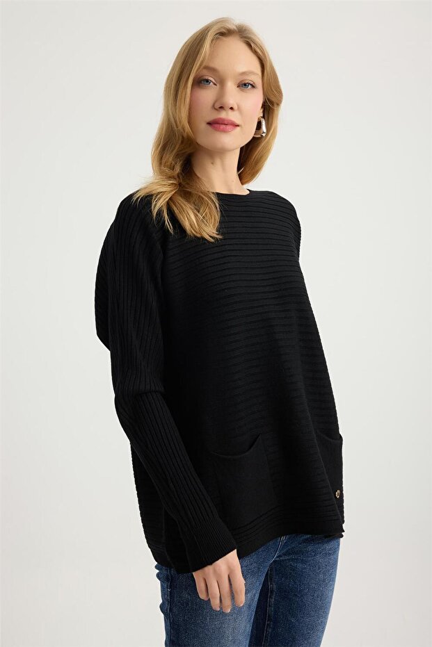 Fitilli Şerit Dokuma Triko - 3