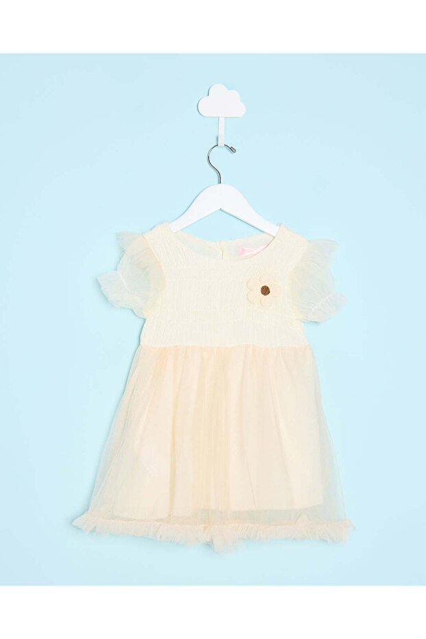 Infant Girls Yellow Embellished Dress