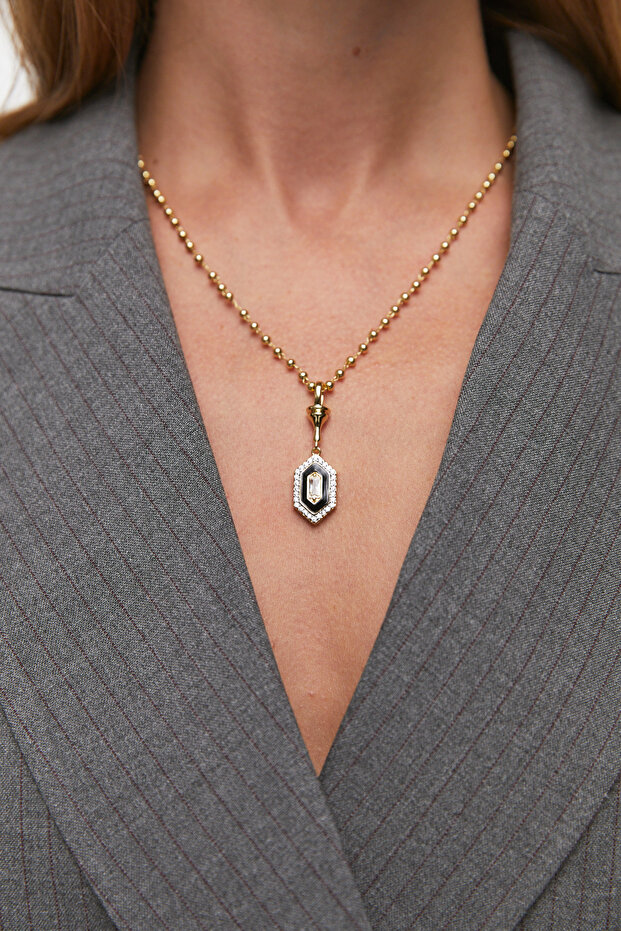 altıgen uçlu kolye - 2