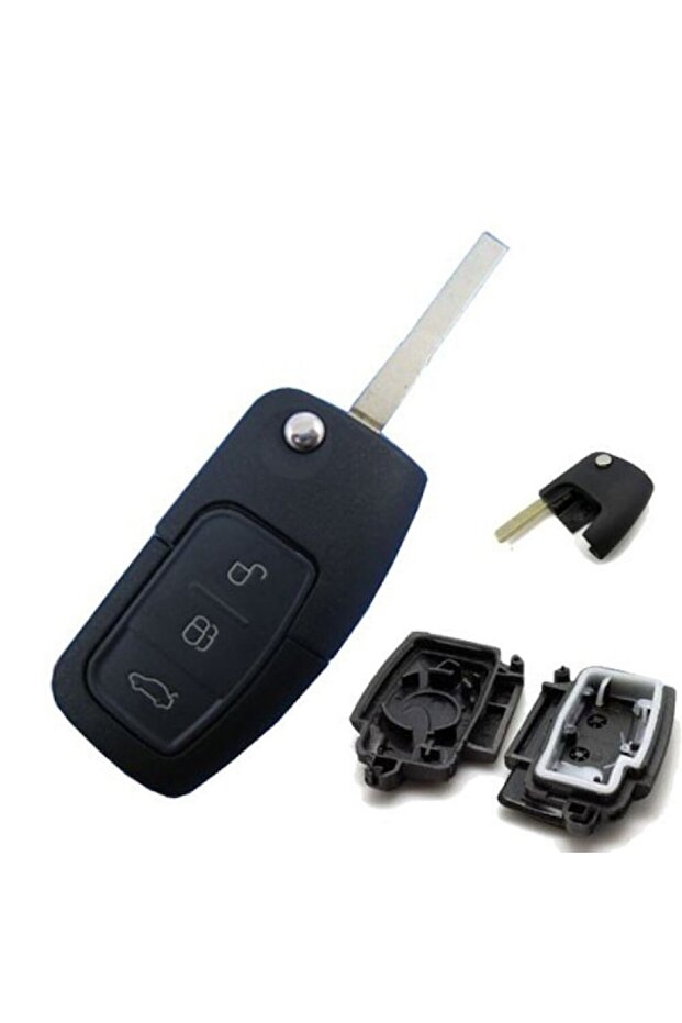 Flip key shell compatible with Focus, 3-button, black - 2