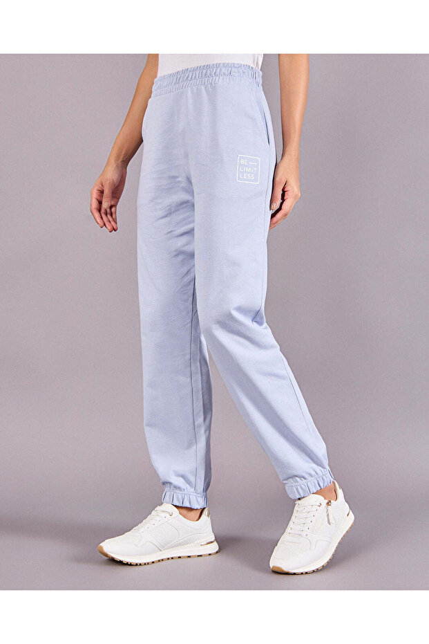 Women Blue Embroidered Jogger Pants