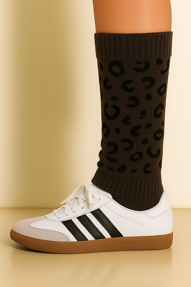 3 Basic Patterned Leggings with Cotton Content - 7