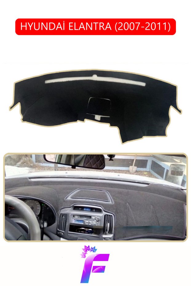 Hyundai Elantra (2007-2011) Compatible Torpedo Cover | Anti-Reflection | Quick Assembly | Protection | G15.