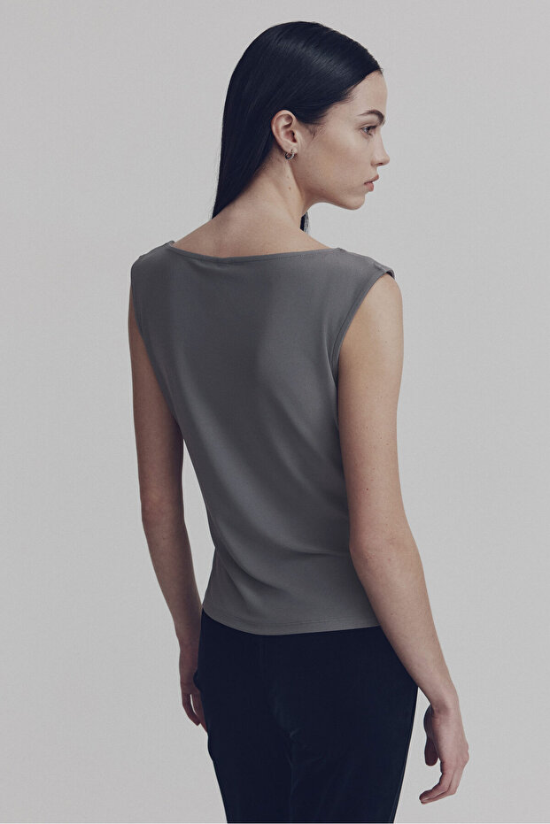 Drapeli Kolsuz Jarse Üst - 3