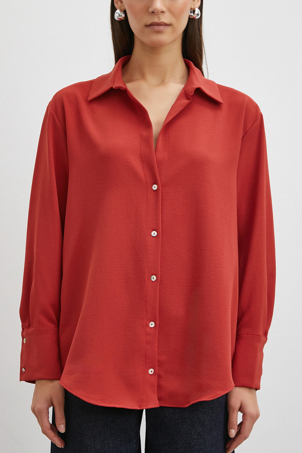 Basic Polyester Gömlek Kiremit - 5