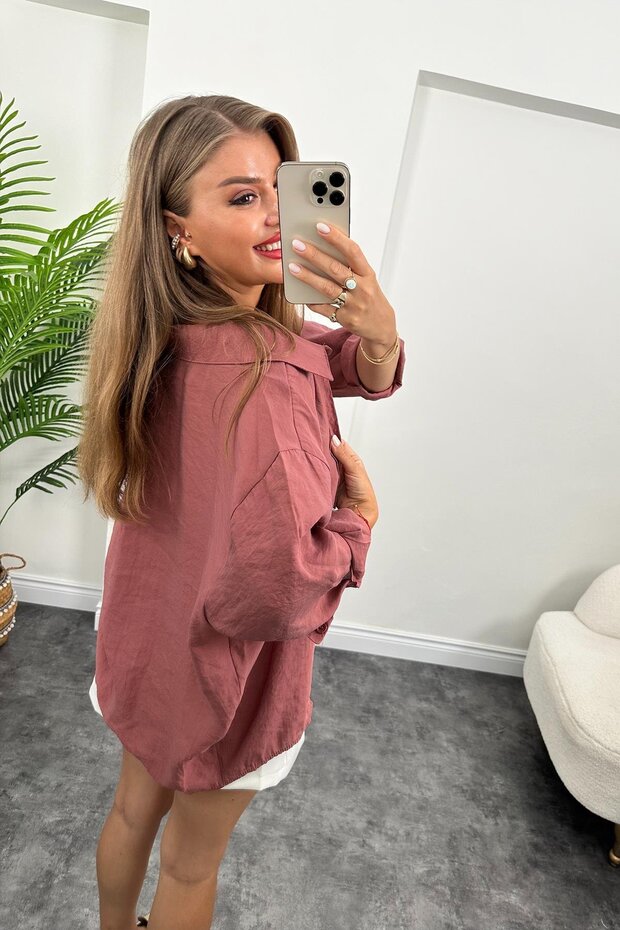 قميص من القماش عاري الكتفين مقاس كبير - 4