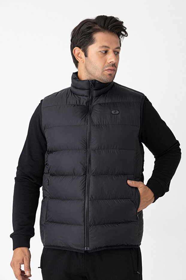 Anthracite Men's Outdoor Puffer Vest - 4018-06