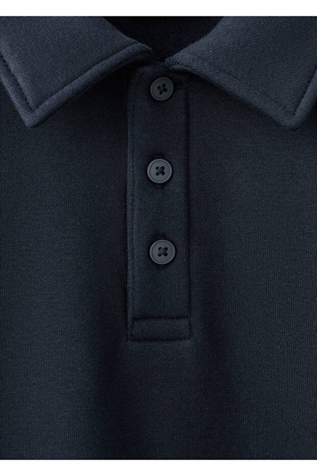 Regular kesim polo sweatshirt - 5
