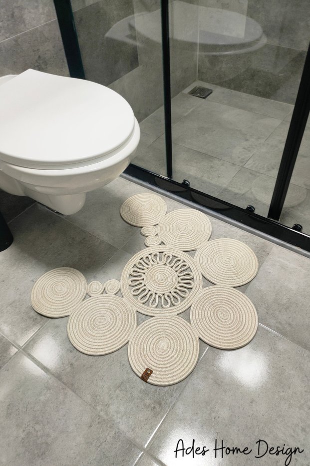 Jute, Mat, Bath Mat, Toilet Seat Mat, Toilet Seat Mat, Double Sided