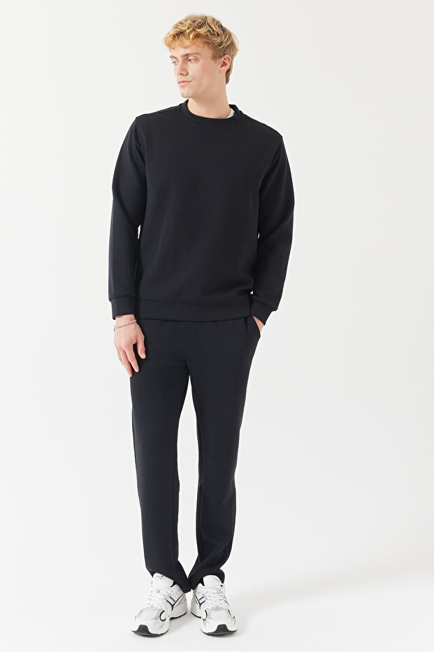 Erkek Bisiklet Yaka Basic Sweat Üst - 7