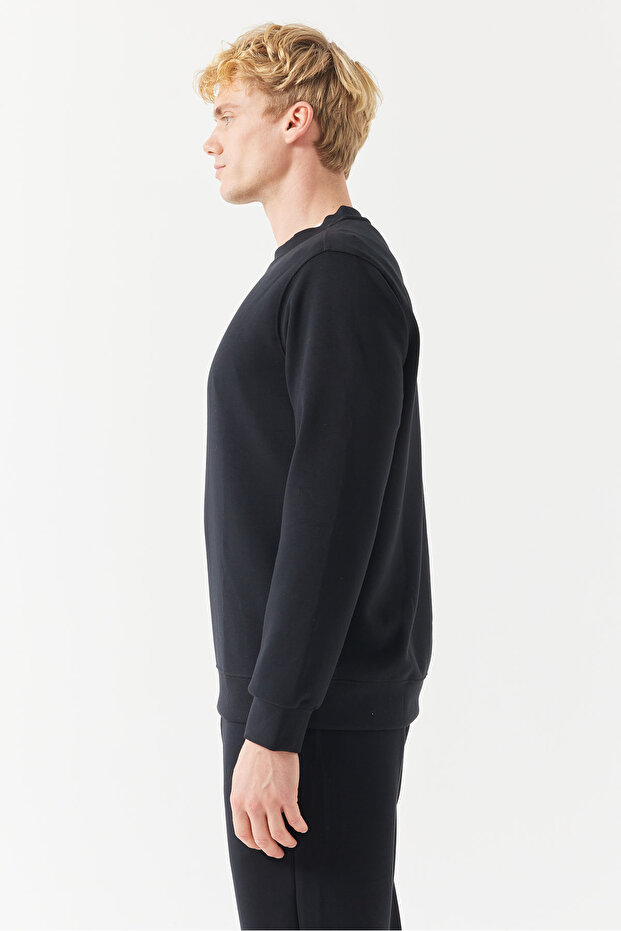 Erkek Bisiklet Yaka Basic Sweat Üst - 3