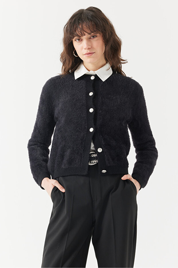 Women's Crew Neck Knitwear Cardigan