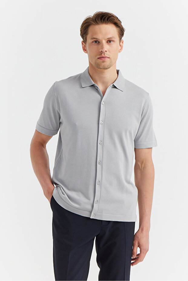 Erkek Triko Gömlek - 1