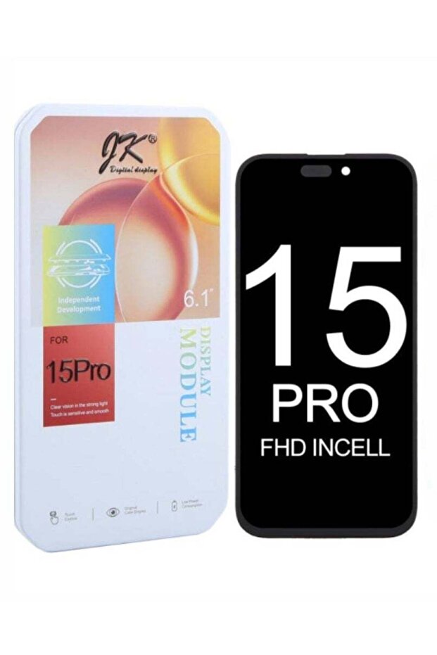 شاشة LCD لهاتف Apple iPhone 15 Pro باللون الأسود