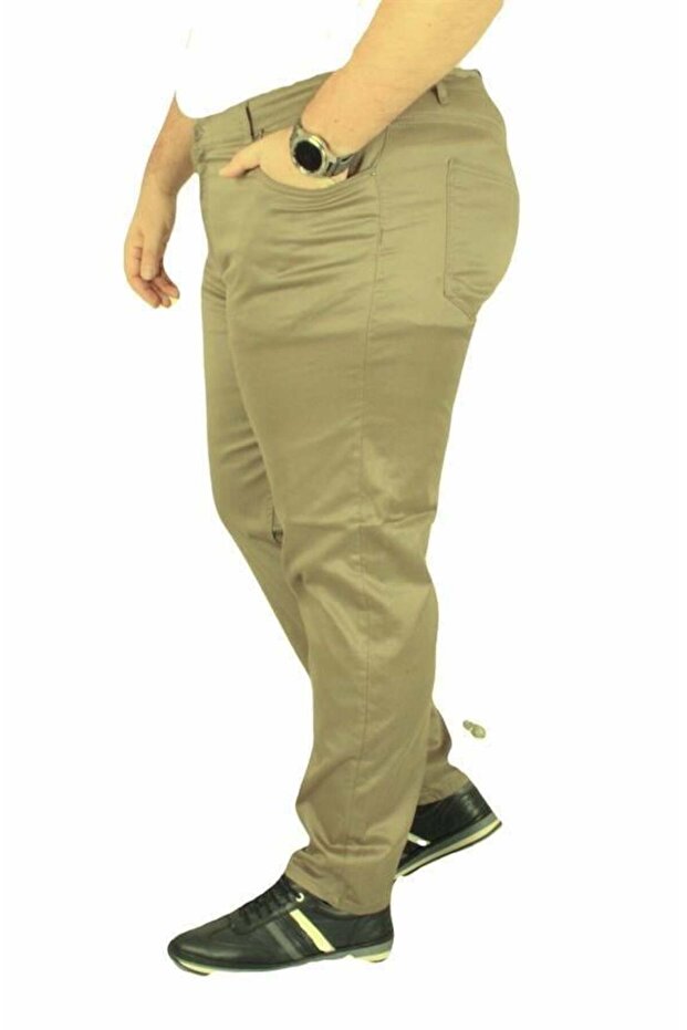 Large Size Classic 5 Pocket Pants Montana 11917 S.Brown
