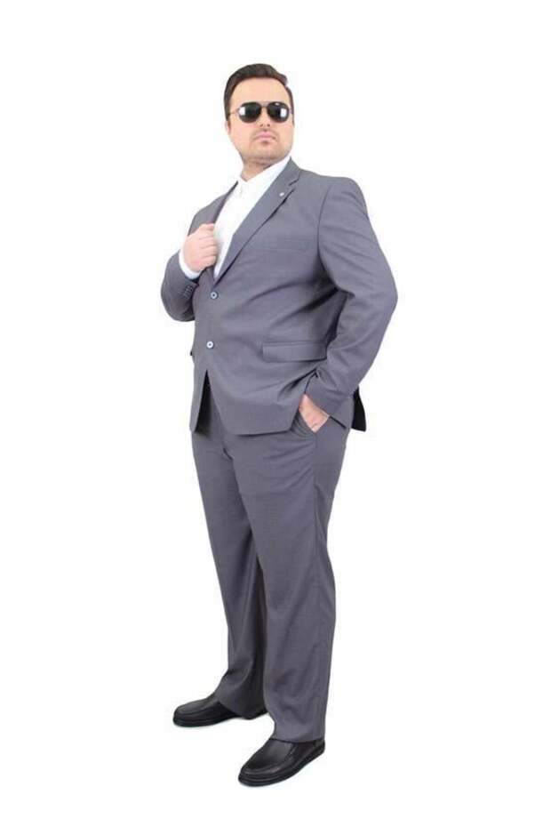 Men's Large Size 6 Drop Suit Paris 071010 Fume