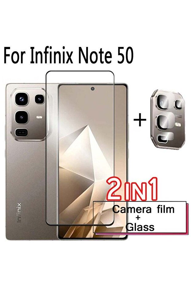 واقي شاشة وكاميرا 2 في 1 لهاتف Infinix Note 50 (2025) - شفافية عالية