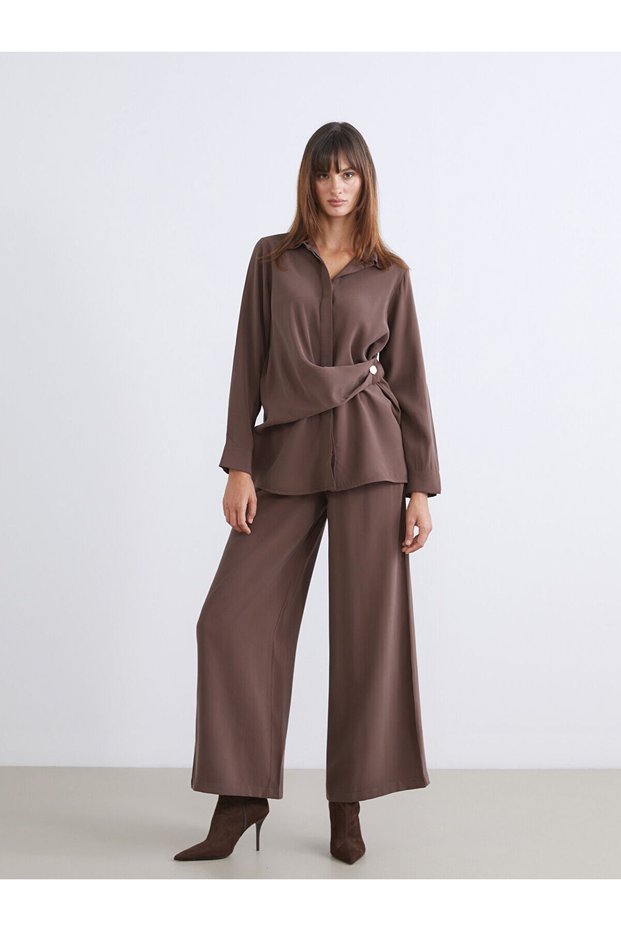 Vizyon New Season Elastic Waist Modal Blend Women's Trousers