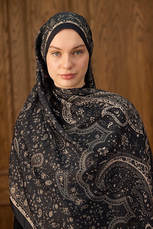 Winter Bloom Soft Şal - 1