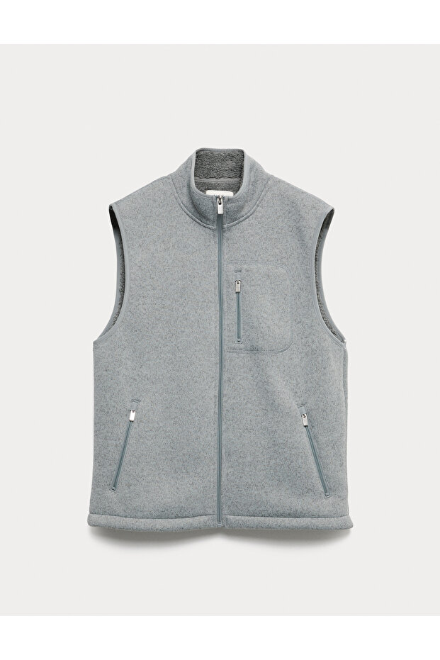 Fermuarlı Astarlı Yelek - 1