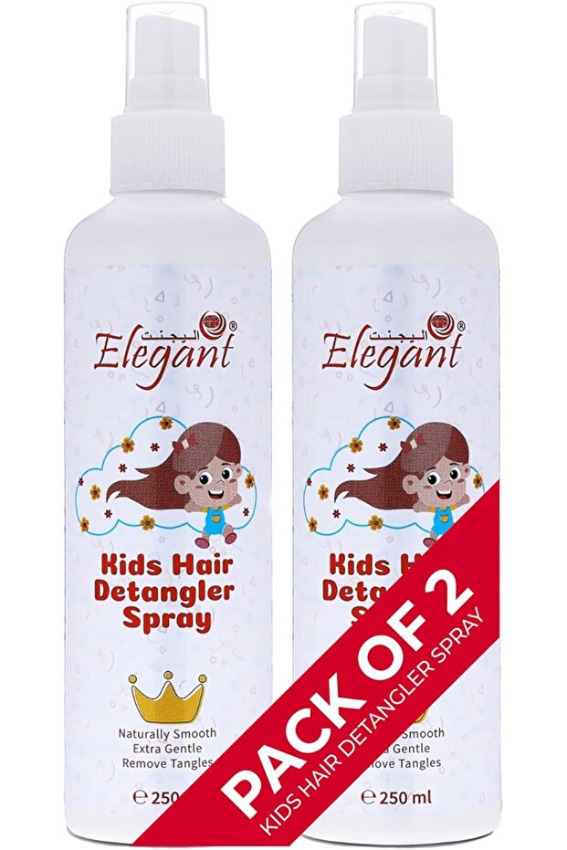 Elegant Hair Detangler Spray for Kids | 250ML | TWIN PACK (Pack of 2) | Extra Gentle Formula