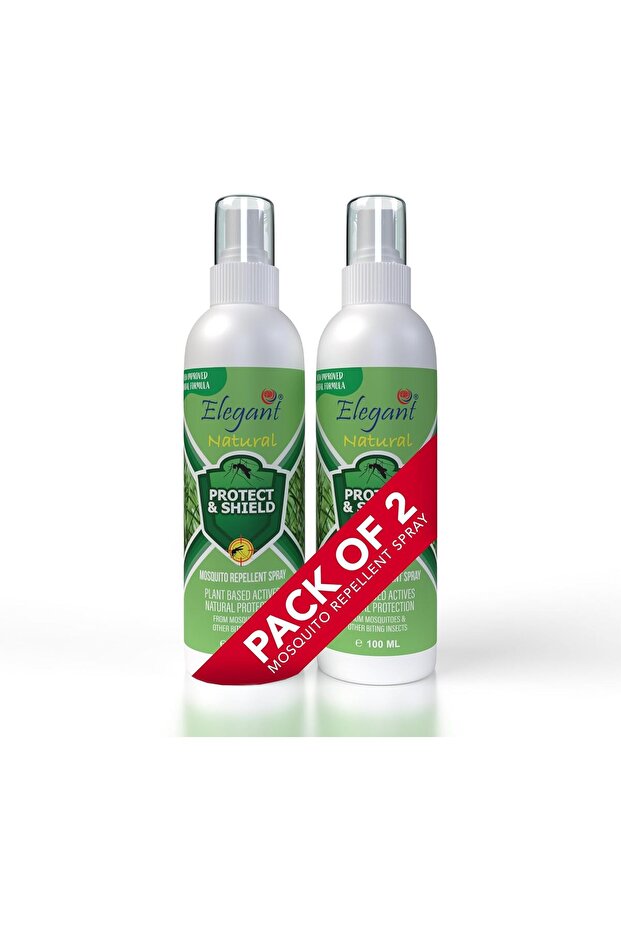 Elegant Natural Mosquito Repellant Spray – 100ML – Twin Pack (Pack of 2) – Herbal & Deet Free