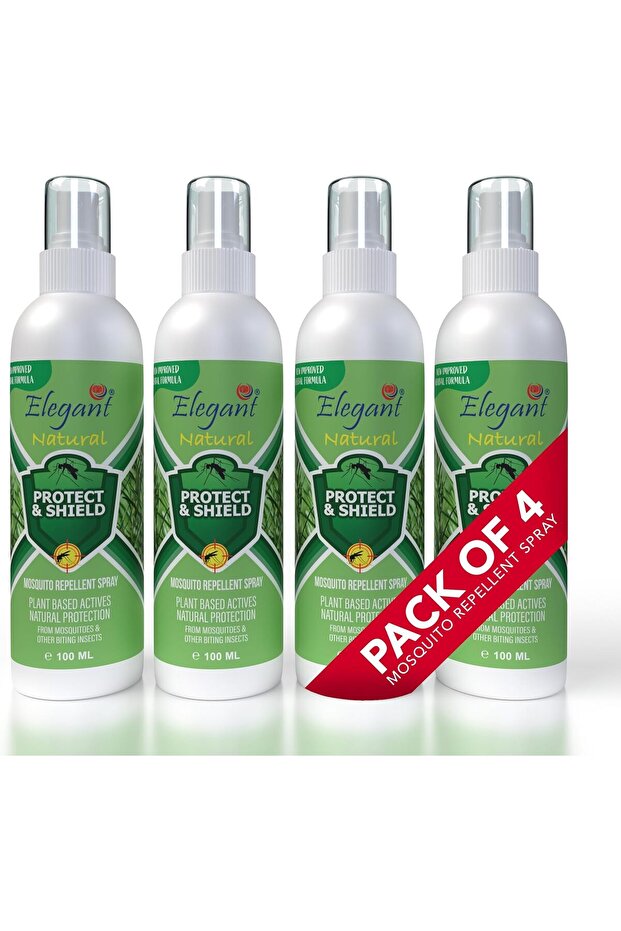 Elegant Natural Mosquito Repellent Spray 100ML Pack of 4 (Herbal, DEET-Free)